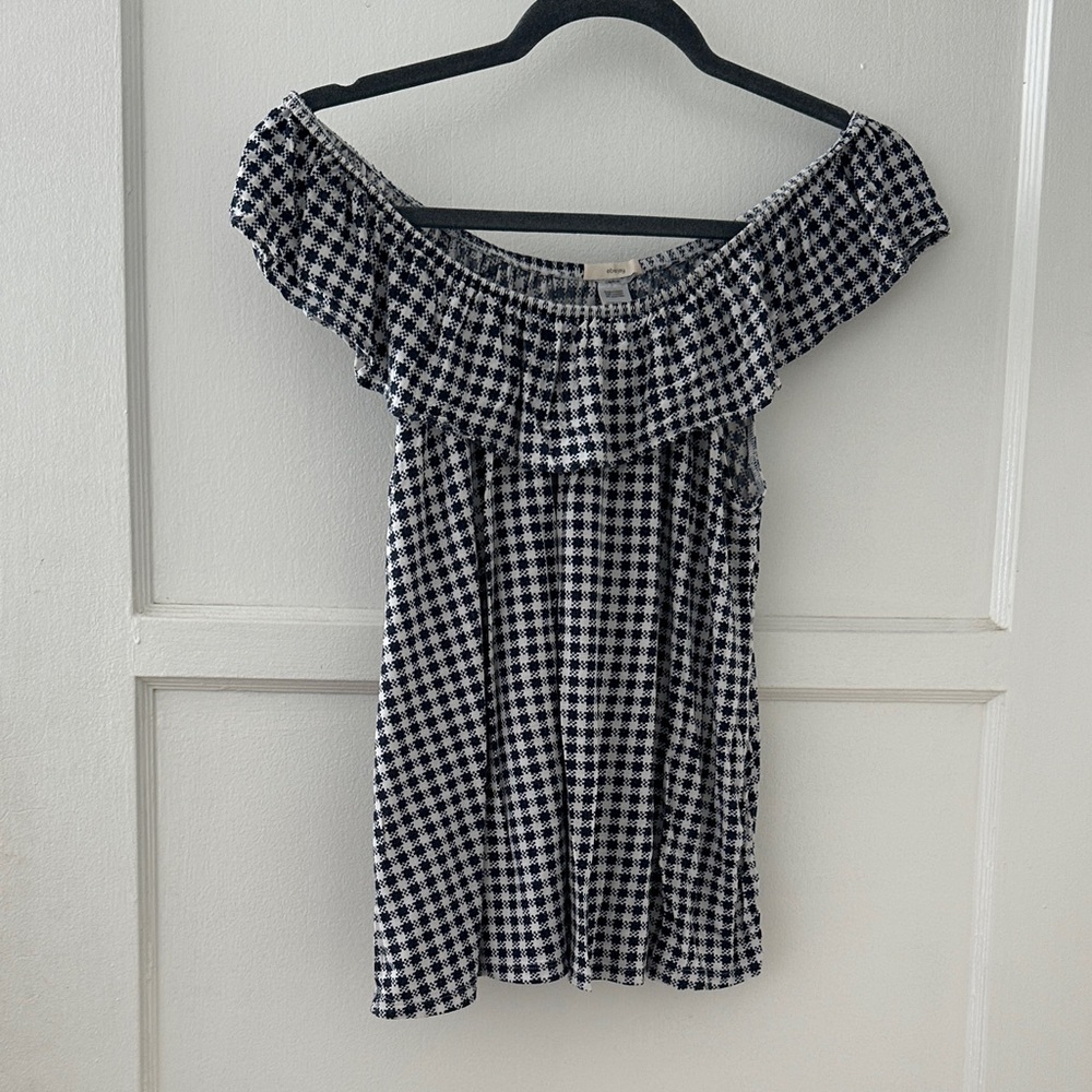 Eberjey Blue and White Patterned Top